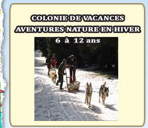 Colonies de vacances aventures nature en hiver 6 a 12 ans