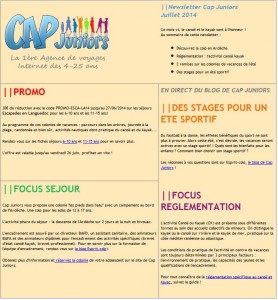 newsletter juillet 2014