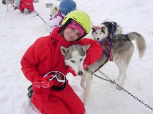 colonie de vacances neige chiens de traineaux